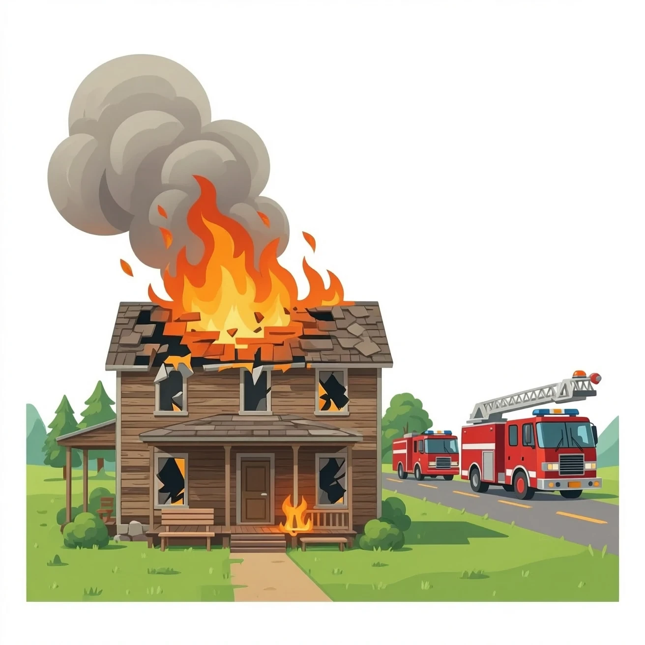 🏠house, but on fire emoji