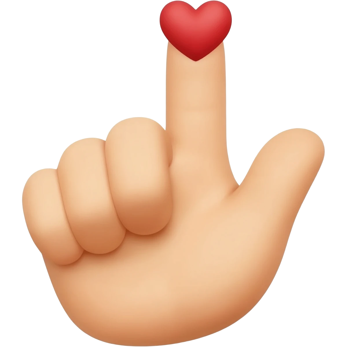 doigt d’honneur un ❤️ emoji