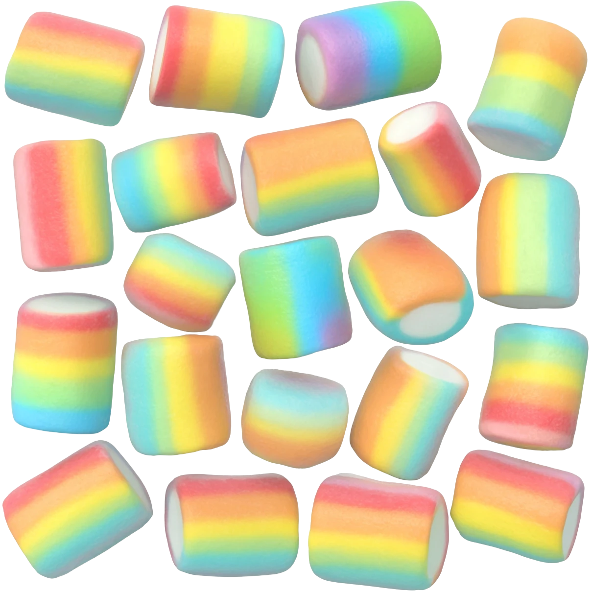 Fifty Little Colorful Ranbow Marshmallows  Friends!! So Super Cute!! 6767676767!! emoji