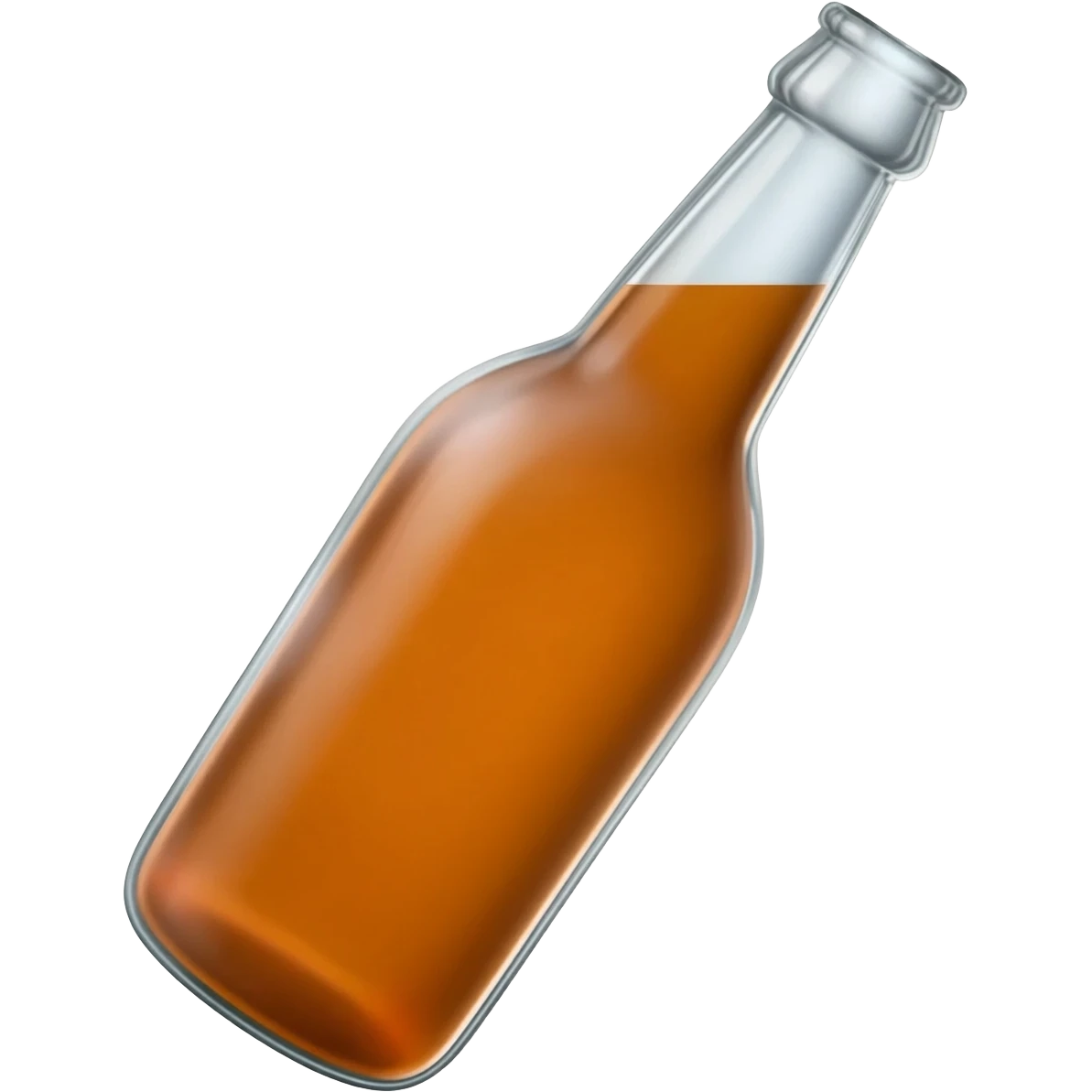 Beer bottle on a 45 degree angle emoji