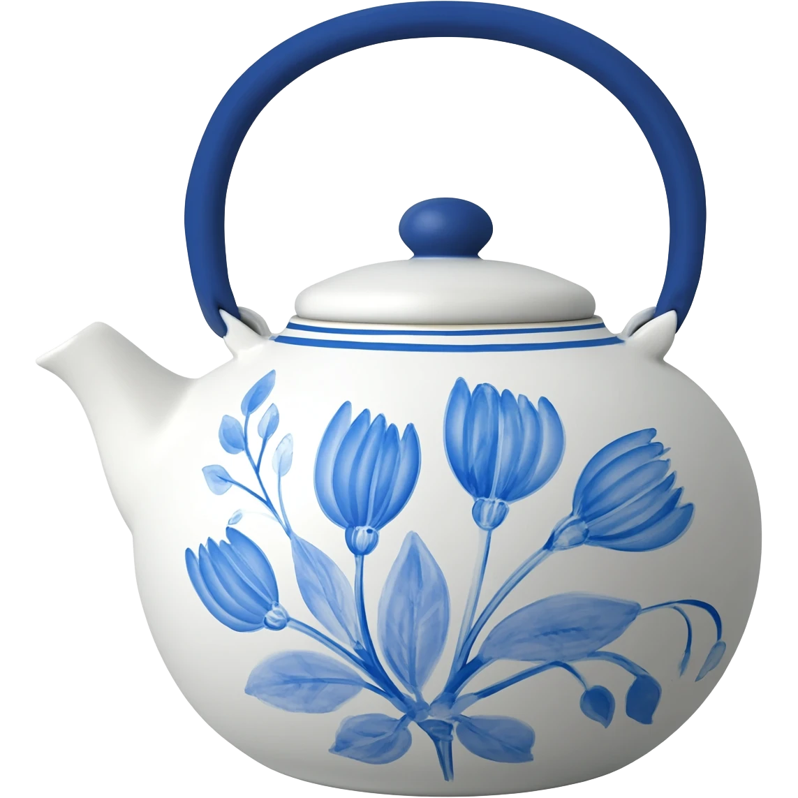White teapot with blue flowers emoji