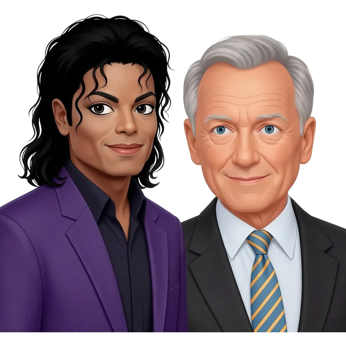 Micheal Jackson with robin williams emoji