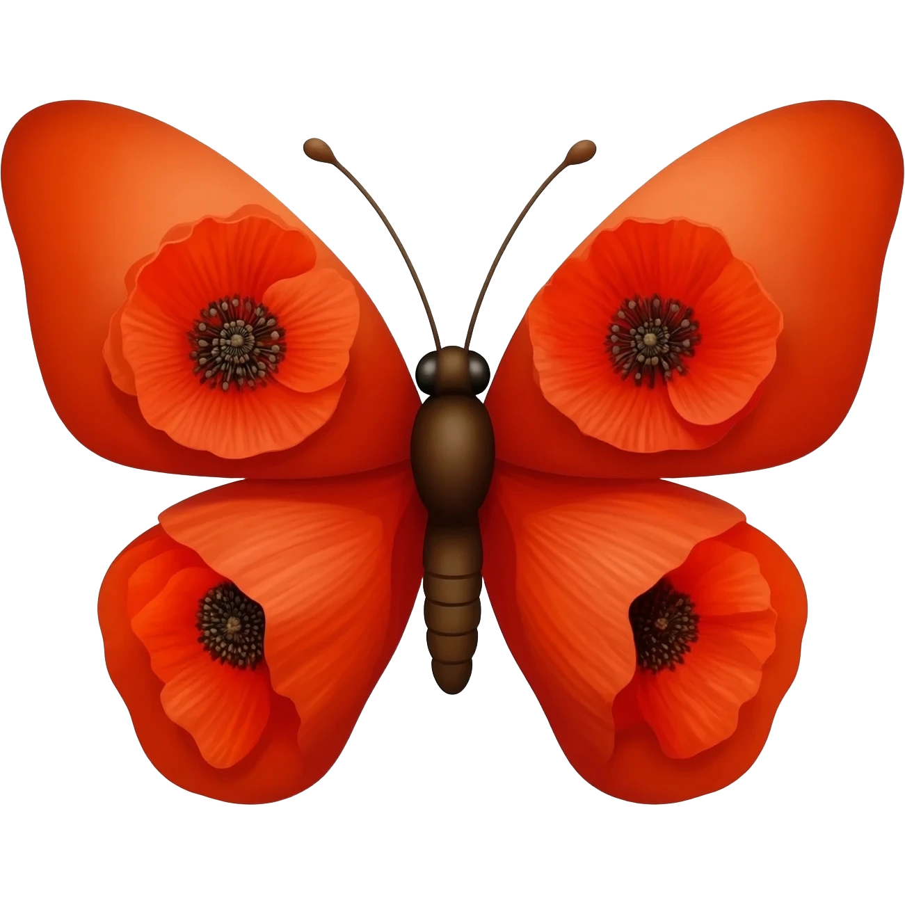 БАБОЧКА ИЗ МАКОВ emoji