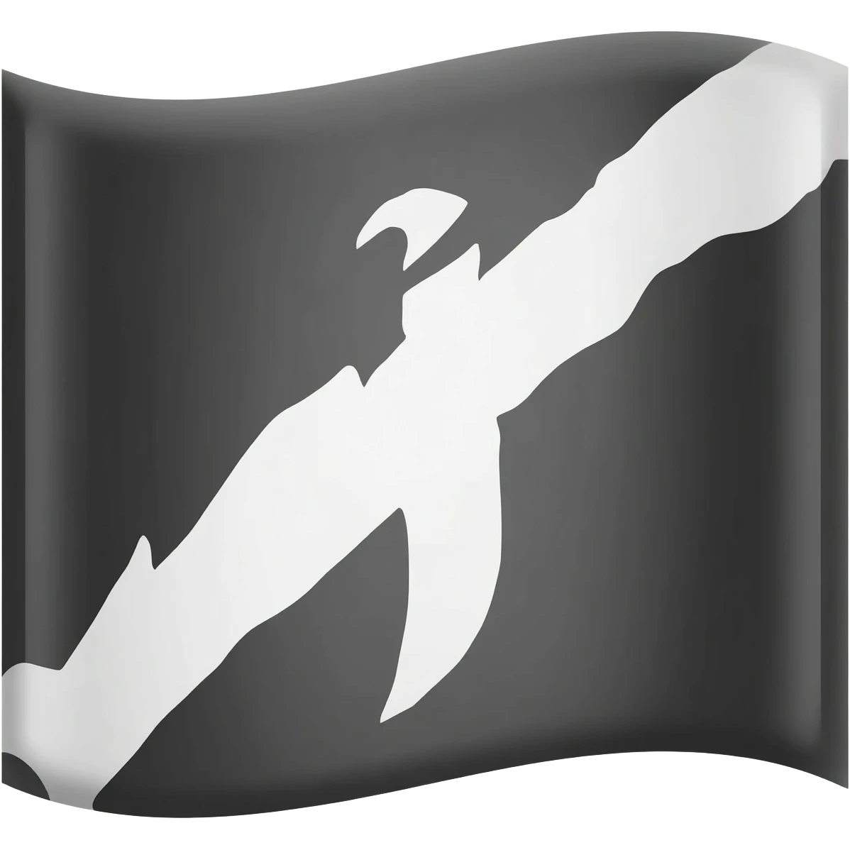 The finishing flag black and white emoji