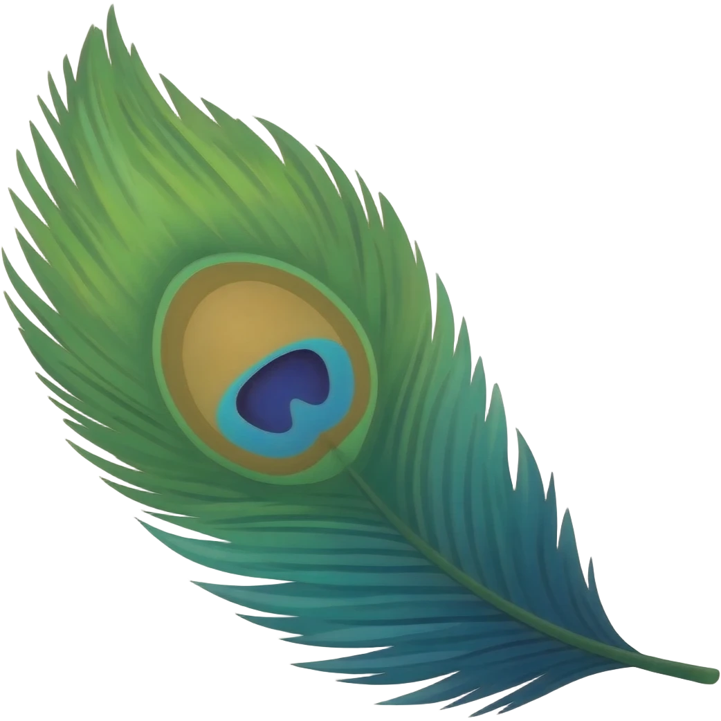 Peacock feather emoji