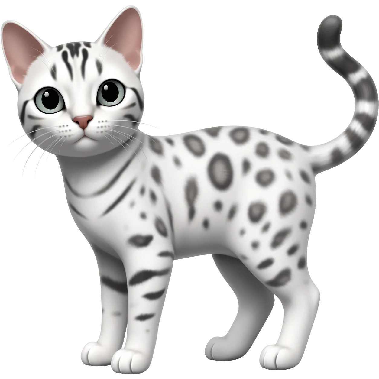 Бенгальская кошка белого окраса emoji