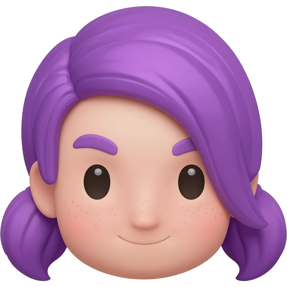 faça apenas um cabelo roxo sem mais nada emoji