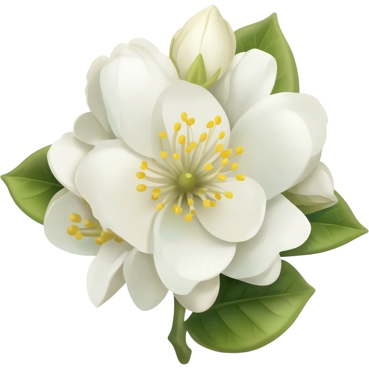 Realistic jasmine flowers emoji