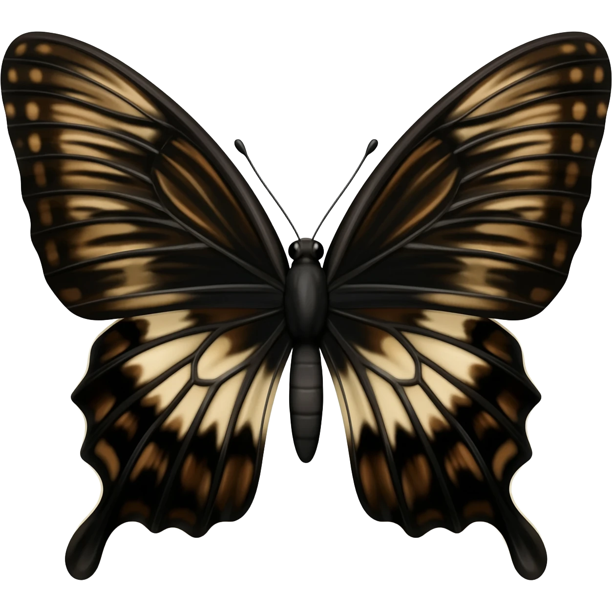 Butterfly black and brown emoji