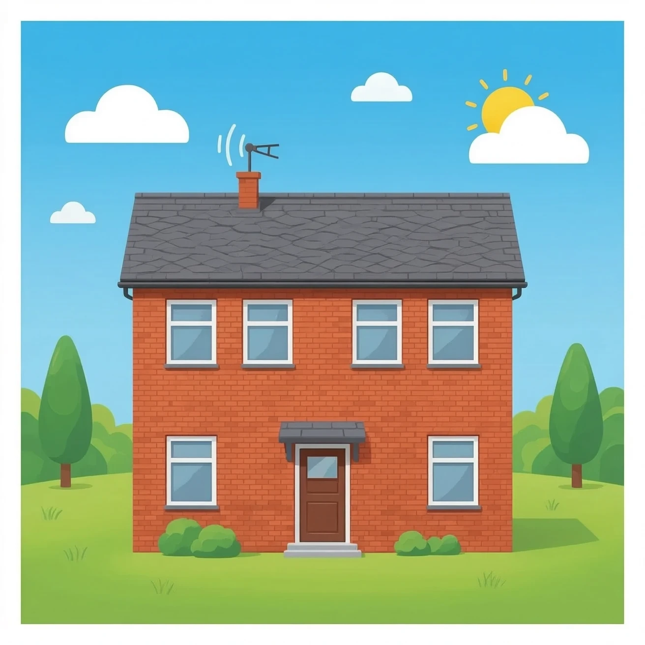 A house with an anthena. emoji