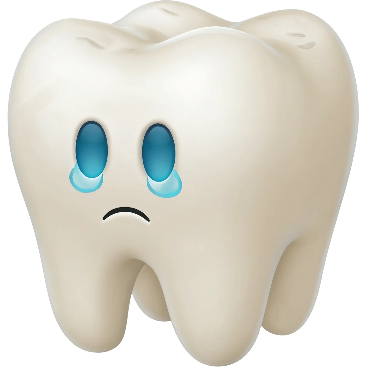 a sad tooth emoji with a bandage on it and make it a female tooth emoji