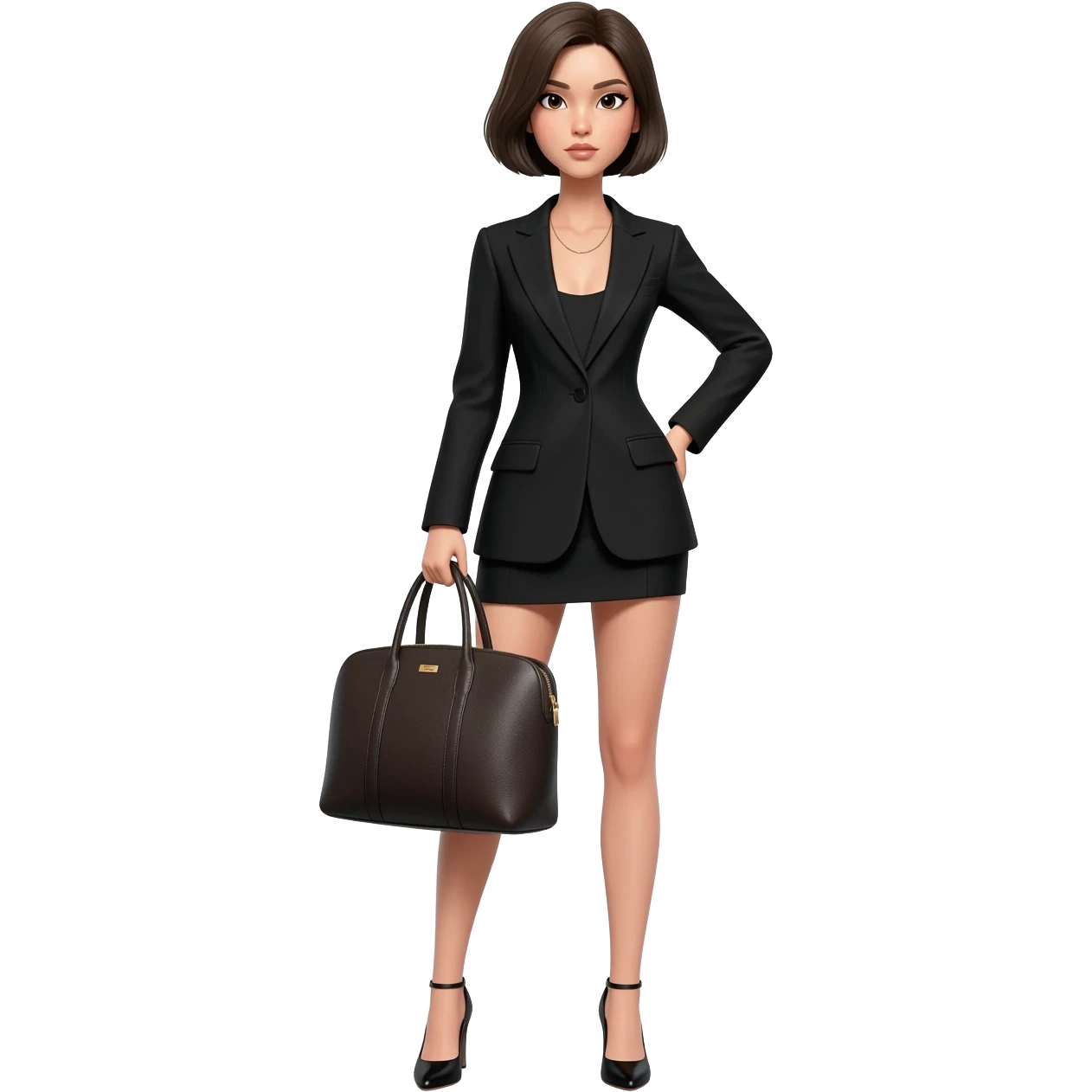 Crea un emoji de una mujer fashionista emoji