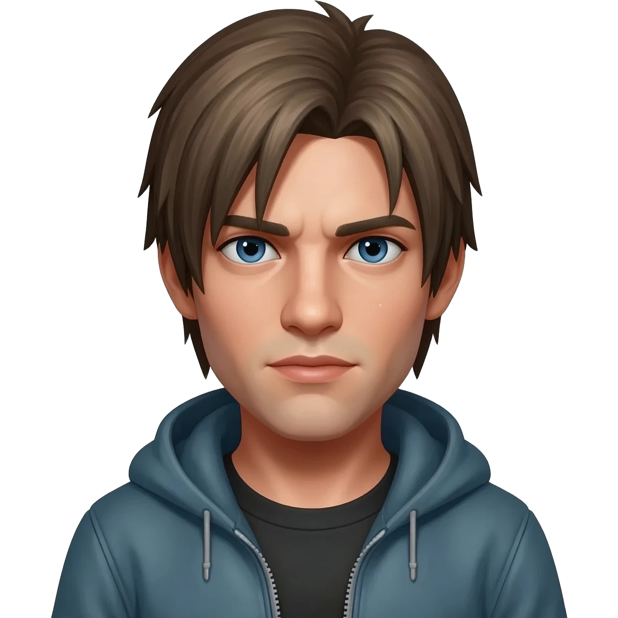 Создай эмодзи со стесняющимся Леоном Кеннеди emoji