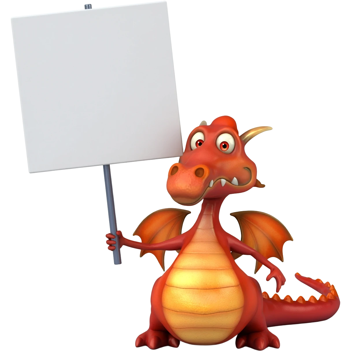Dragon holding a sign emoji