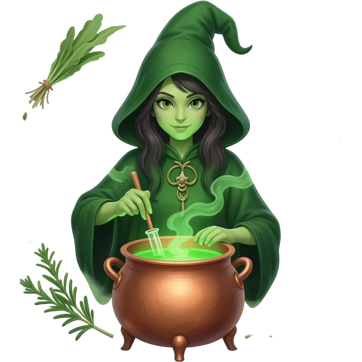 green witch cooking potion emoji