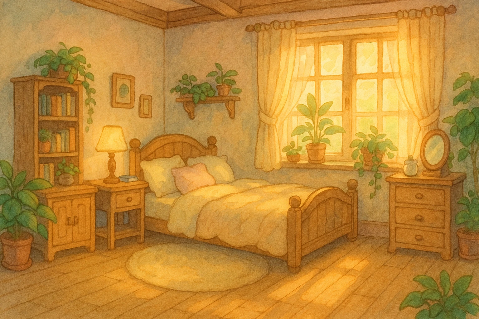 a dreamy bedroom emoji