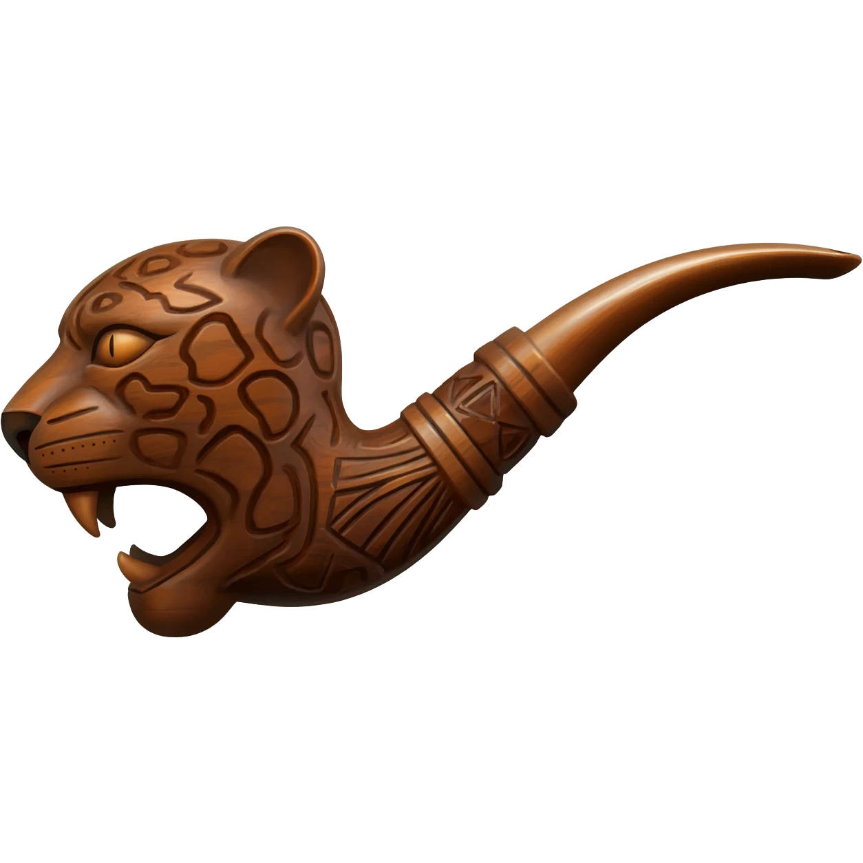 pipa chamanica con cabeza de pantera emoji