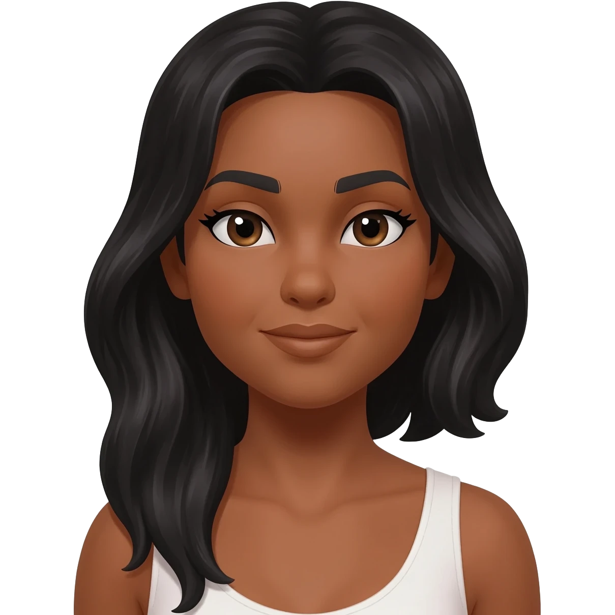 Gonemili Grace cheveux cour noir foncé emoji