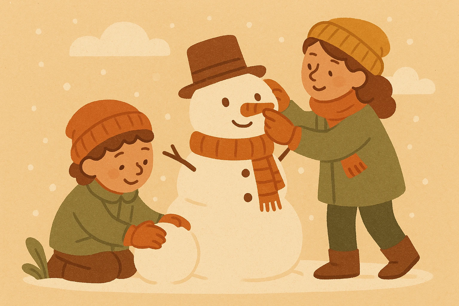 people making a snowman emoji
