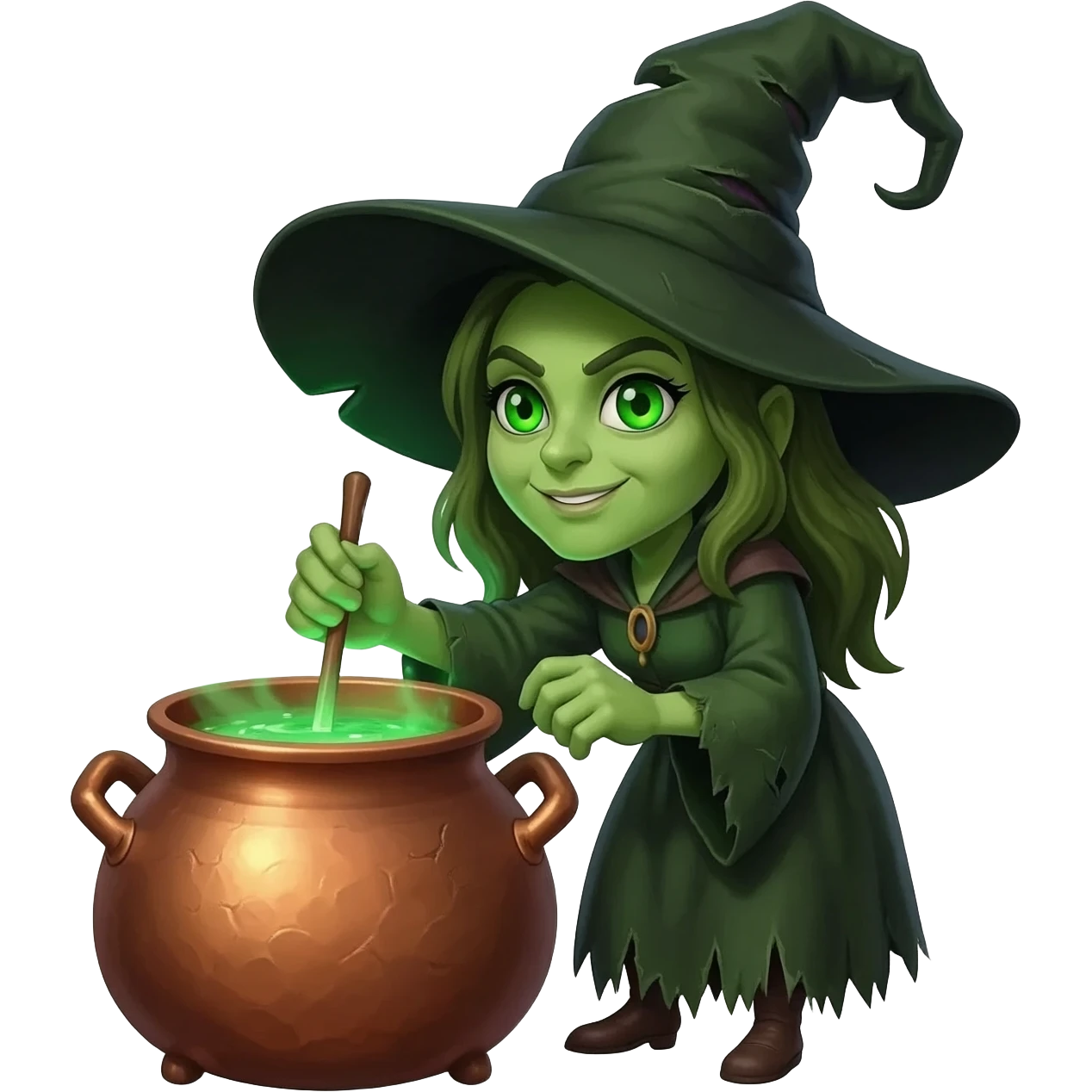 green witch cooking potion emoji