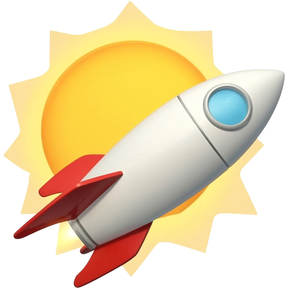 Génère un émoji soleil avec une fusée emoji