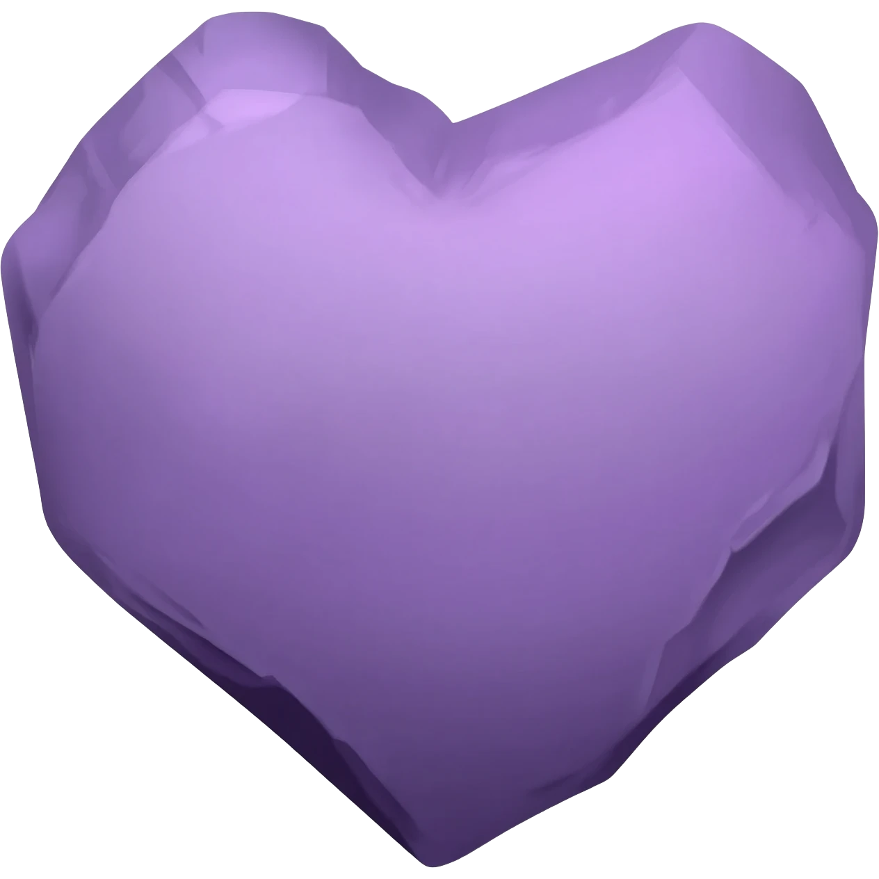 Heart moon rock purple emoji