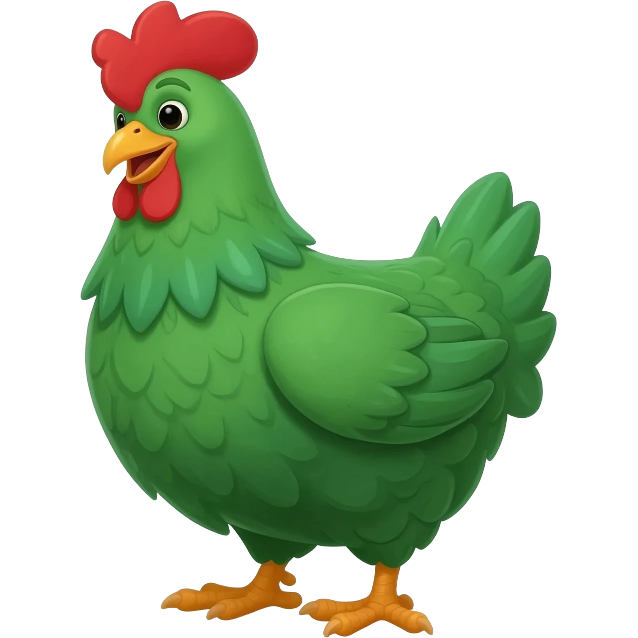 green chicken laughing emoji