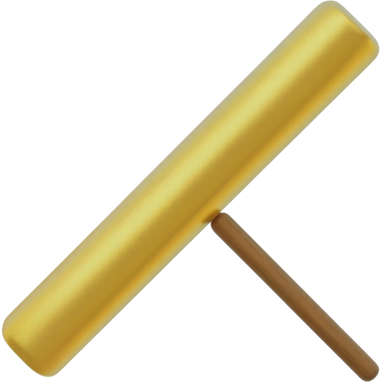 Simple Golden stick with a strick attached to one end emoji