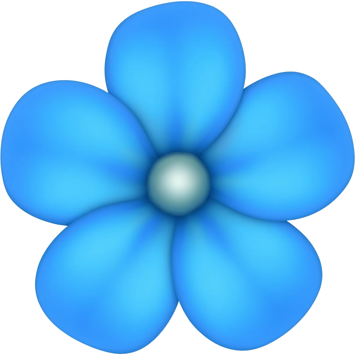 Blue flower real emoji