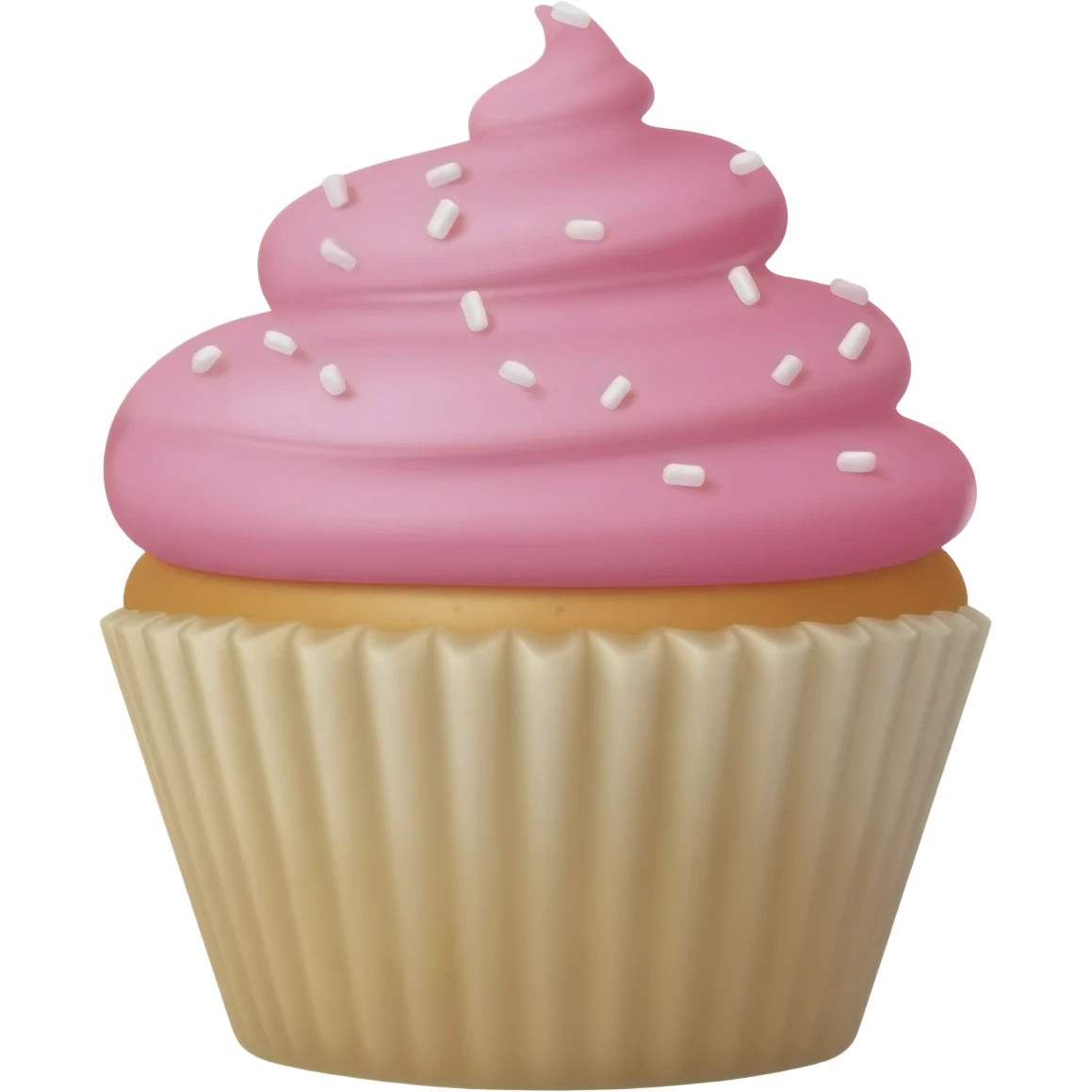 Cupcake with pink icing emoji