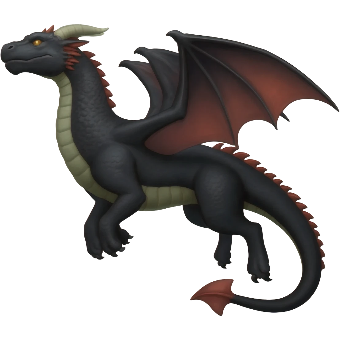 A Dragon Rider  on his black dragons back emoji