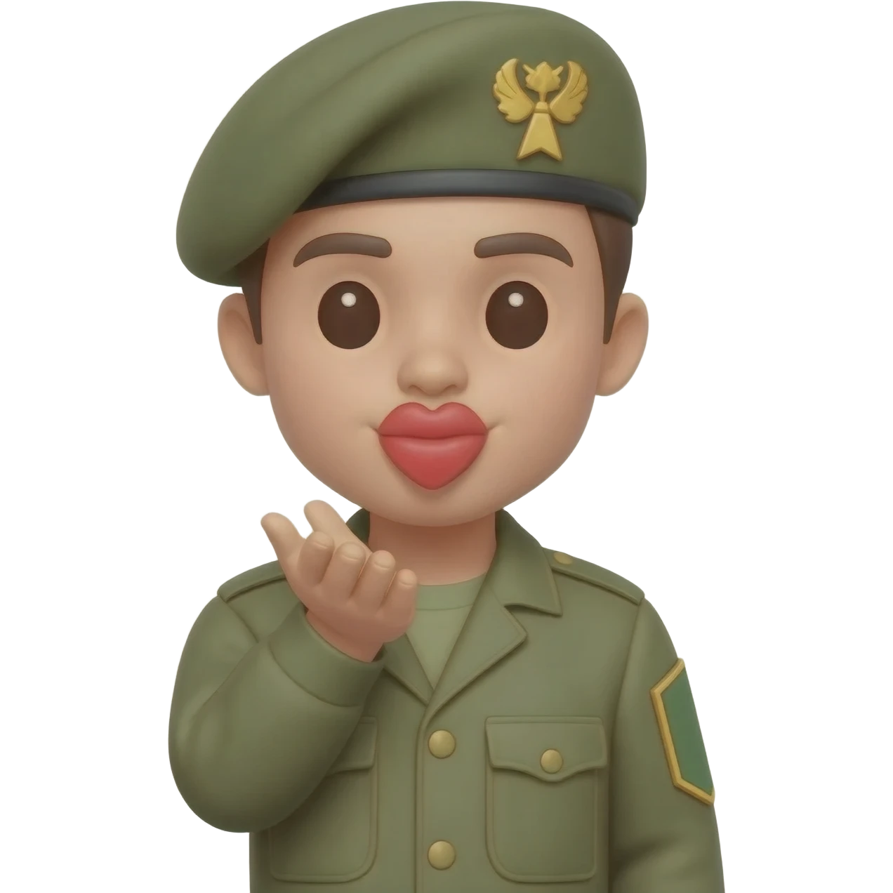 солдат воздушный поцелуй emoji