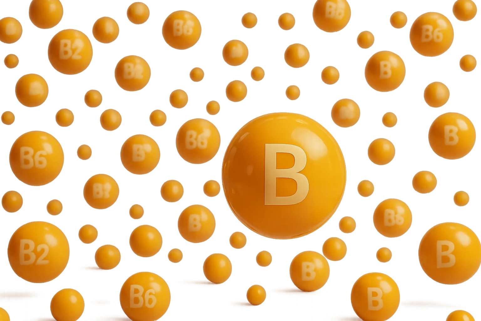 particella di vitamine b fluttuano in aria, iperrealistica 4k emoji