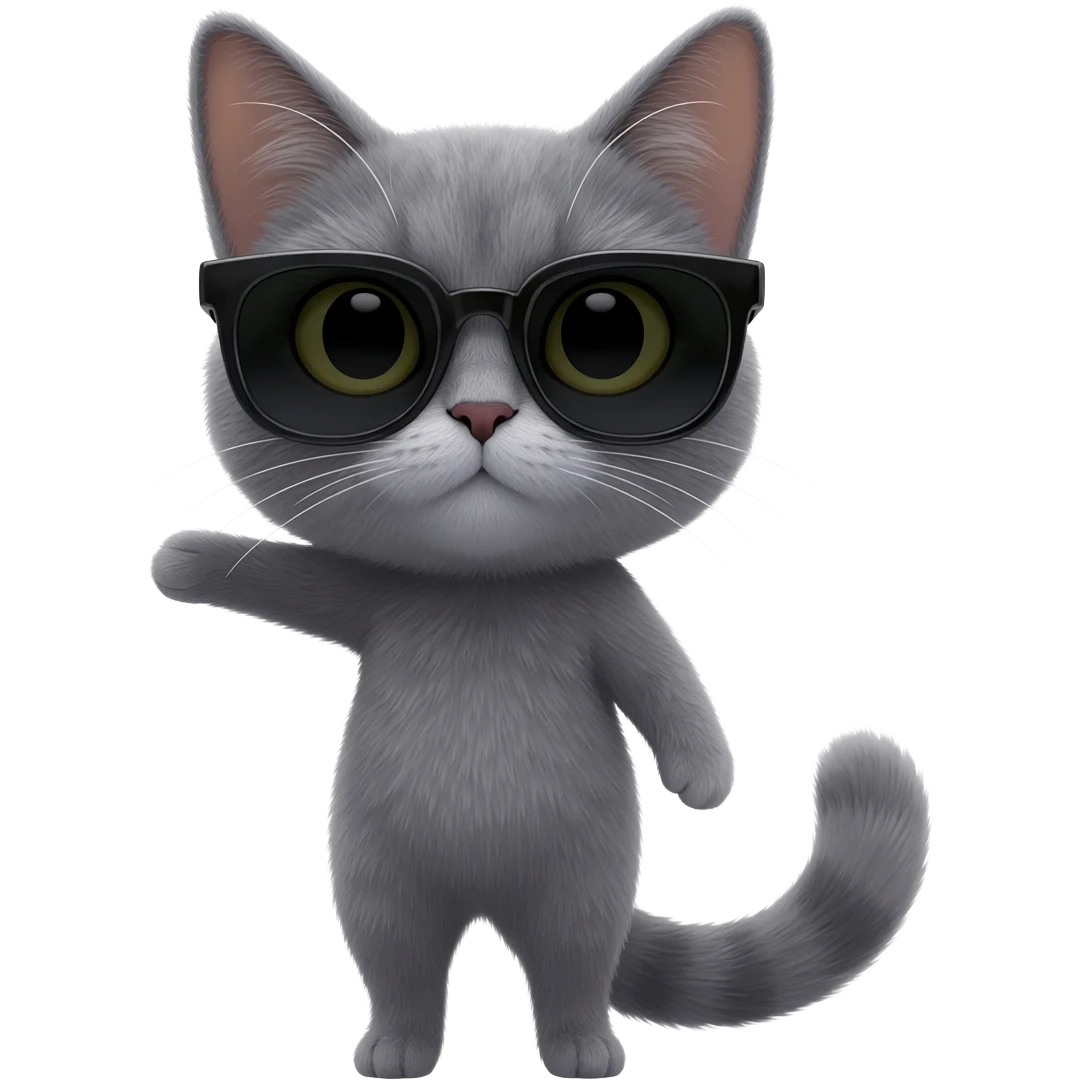 Cat wearing sunglasses emoji