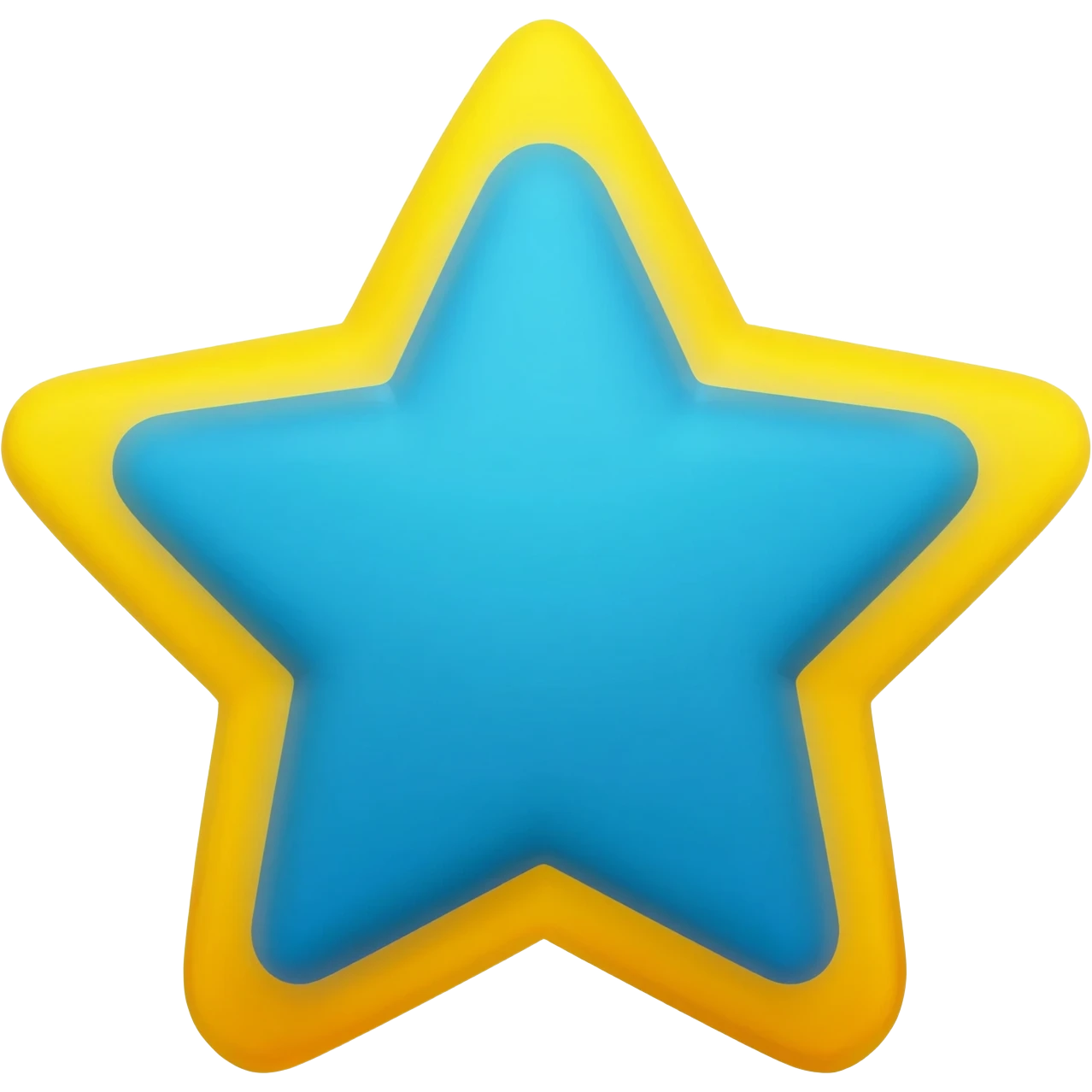 blue mixed with yellow star emoji
