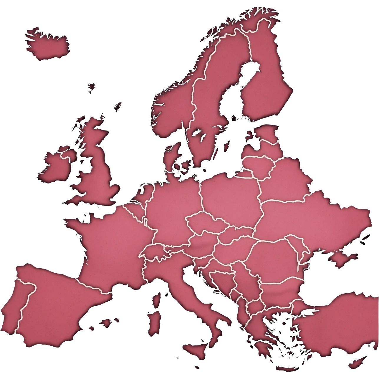 a pink map emoji