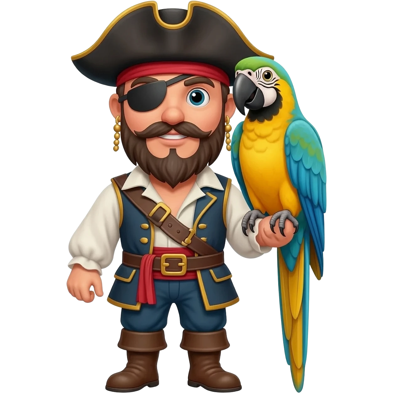 pirate and parrot emoji