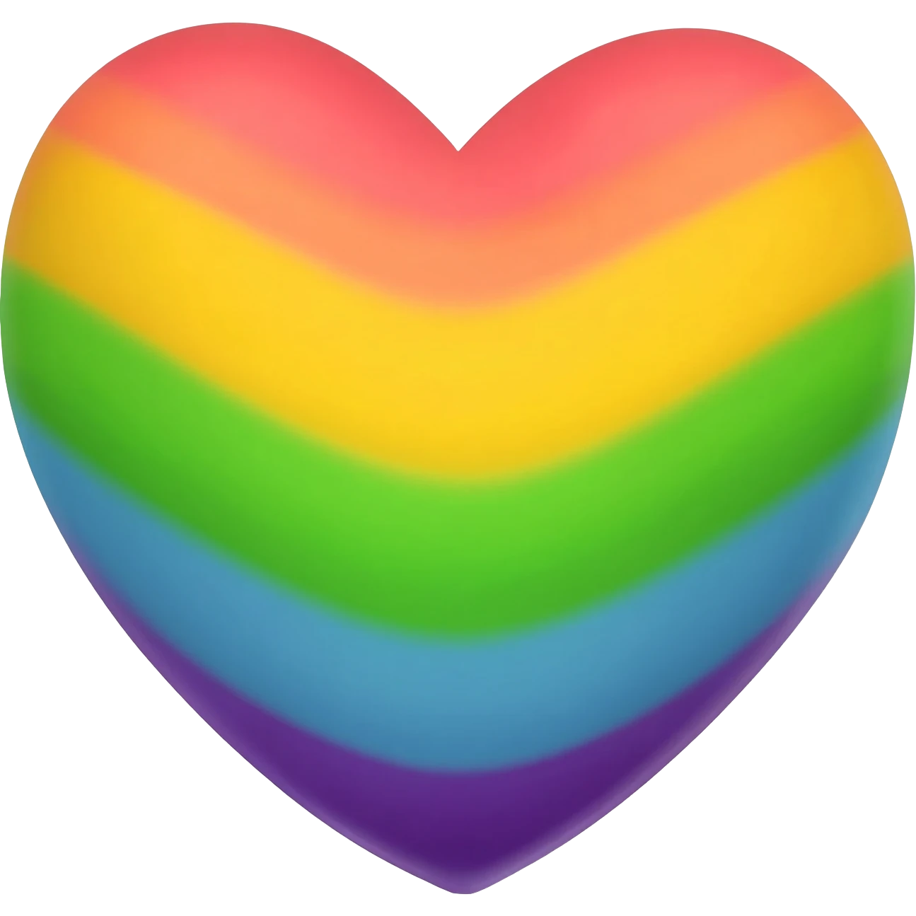 Create a Heart emoji with rainbow colours emoji