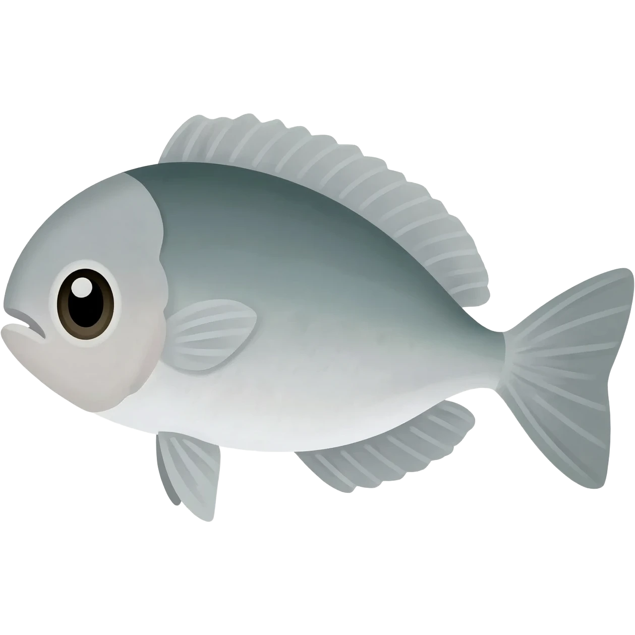 smelly grey and white fish emoji