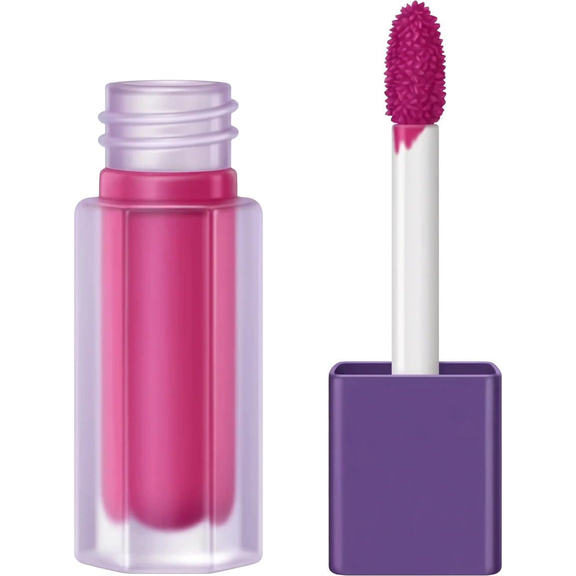 Fenty lipgloss pink and purple layers emoji