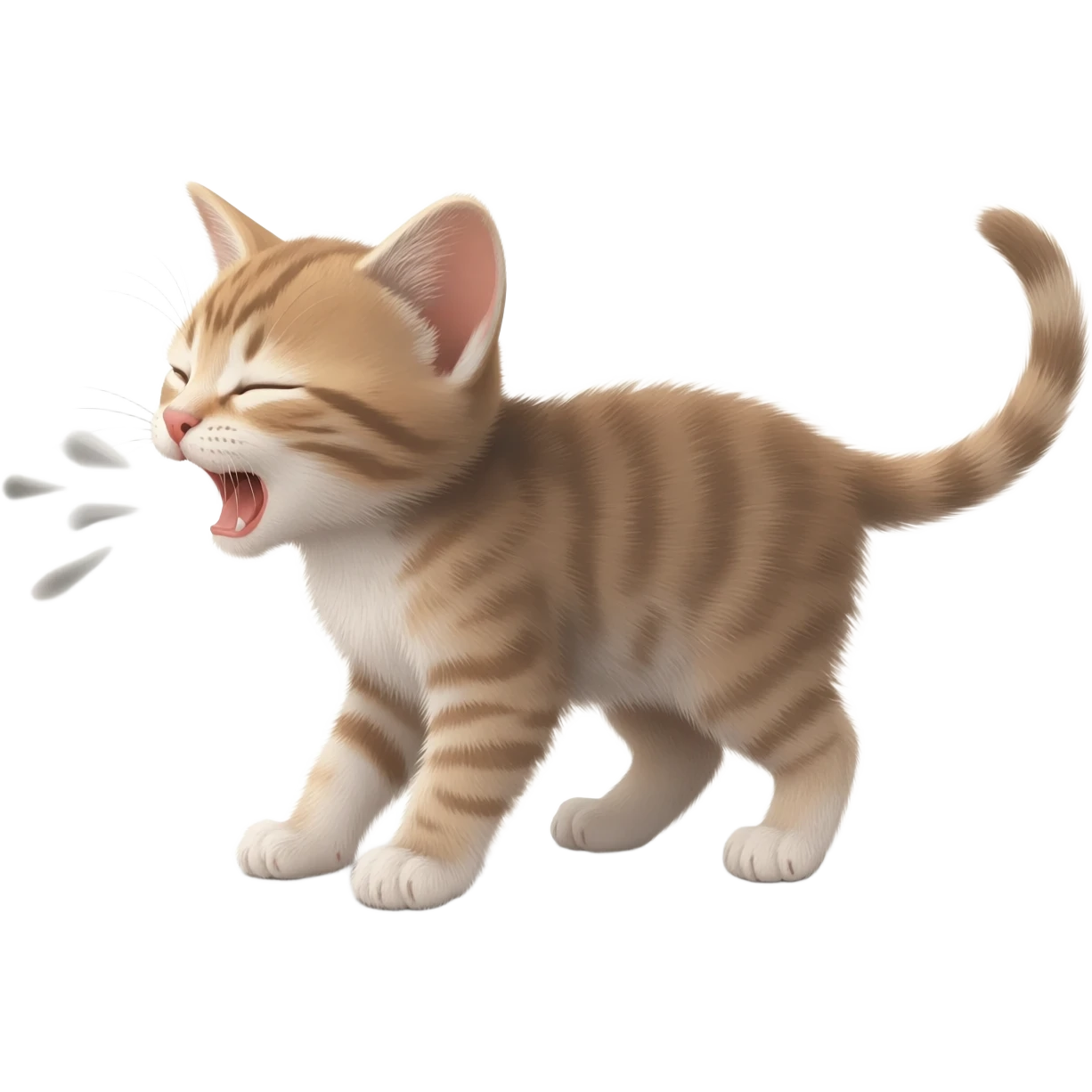 the kitten sneezes emoji
