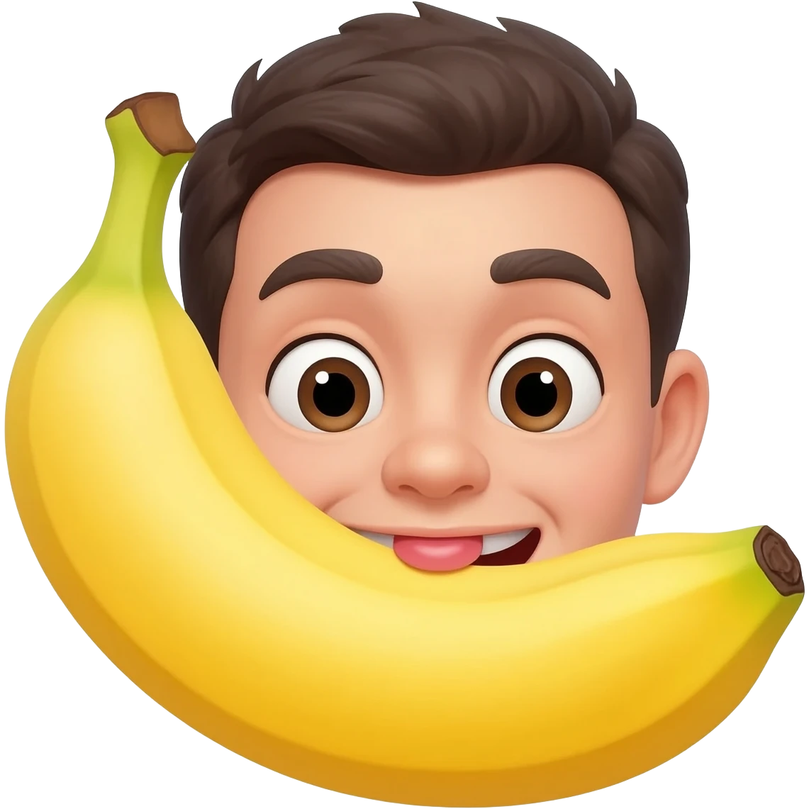 sucking banana emoji