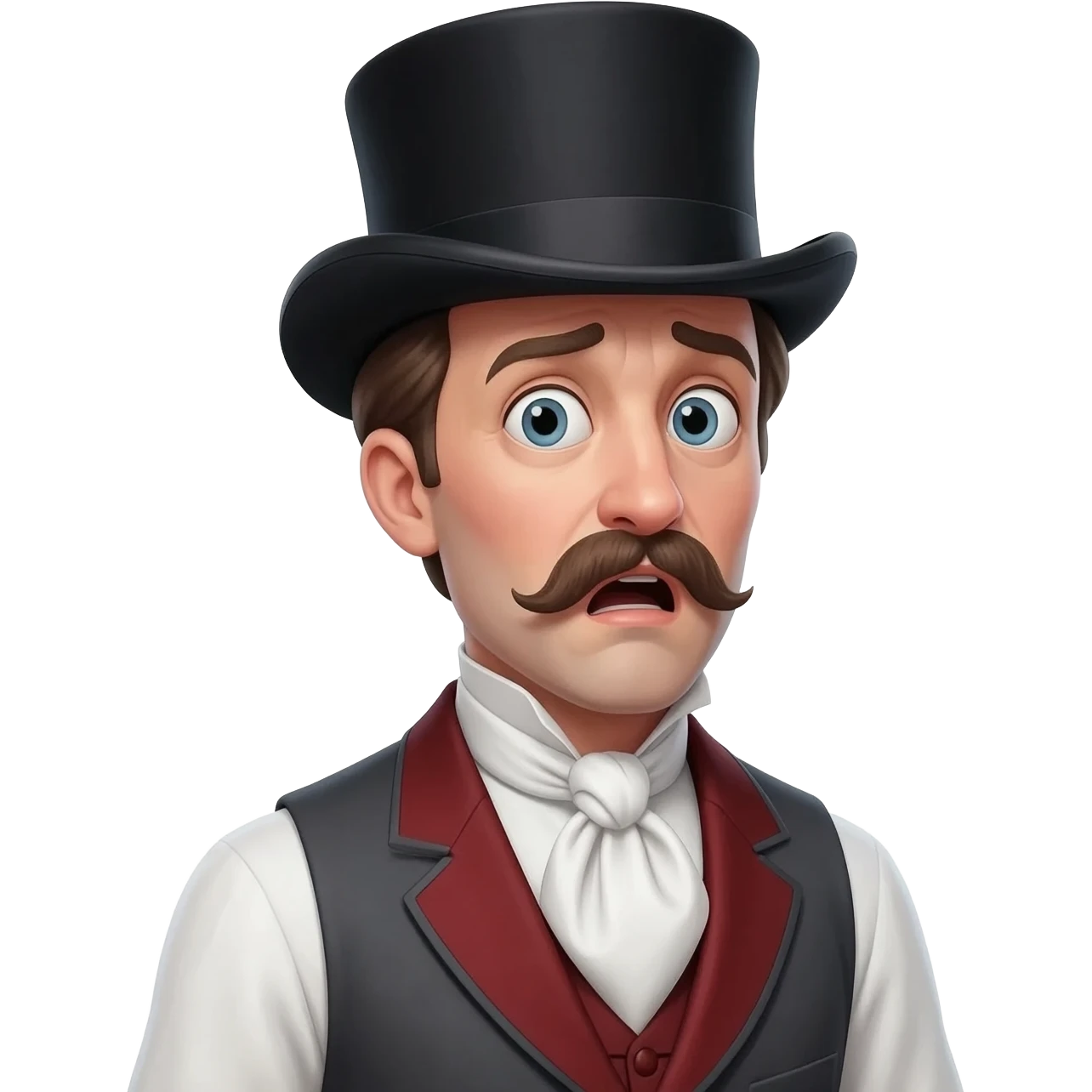 Very shocked snob man from 1900 emoji