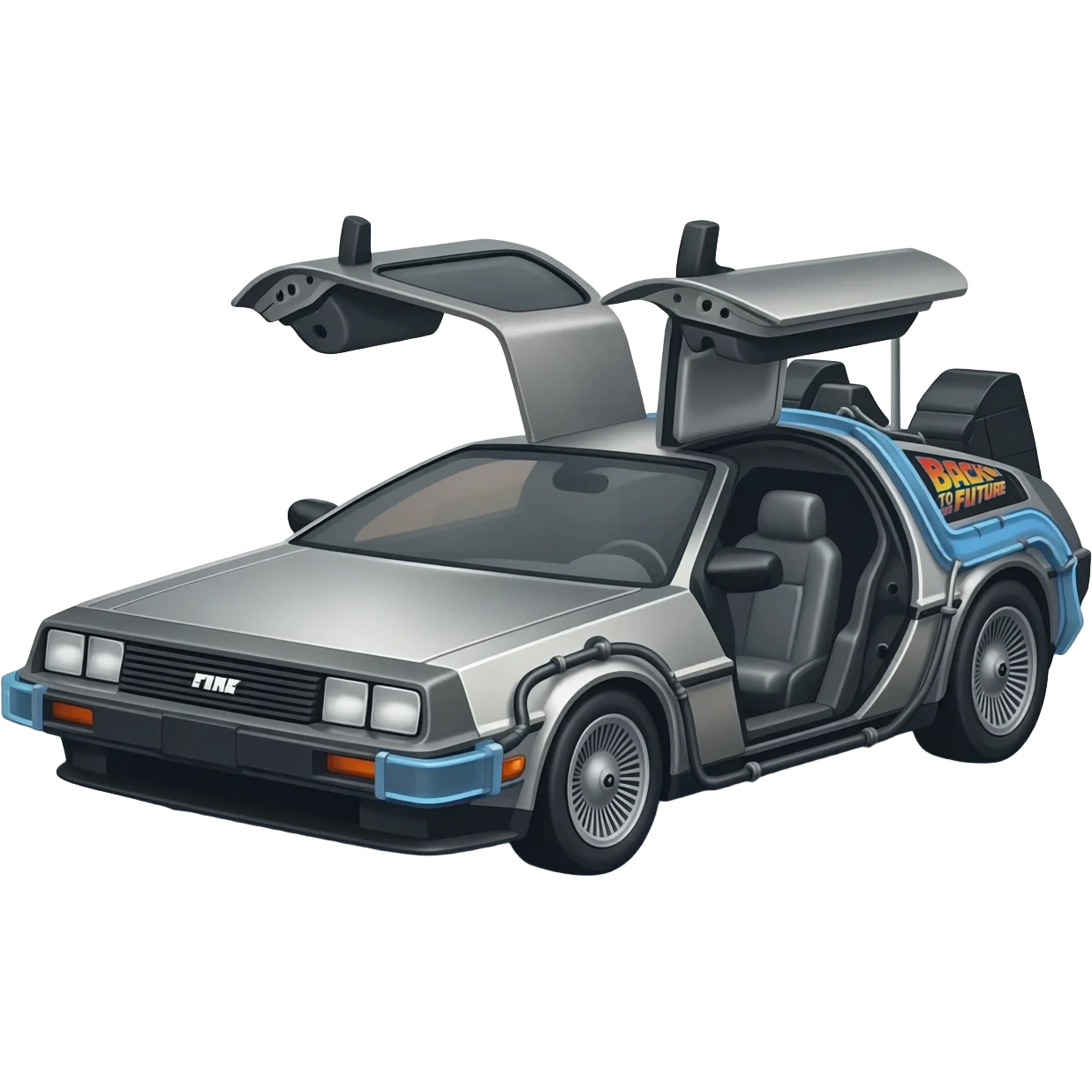 DeLorean Time Machine from Back to the Future emoji