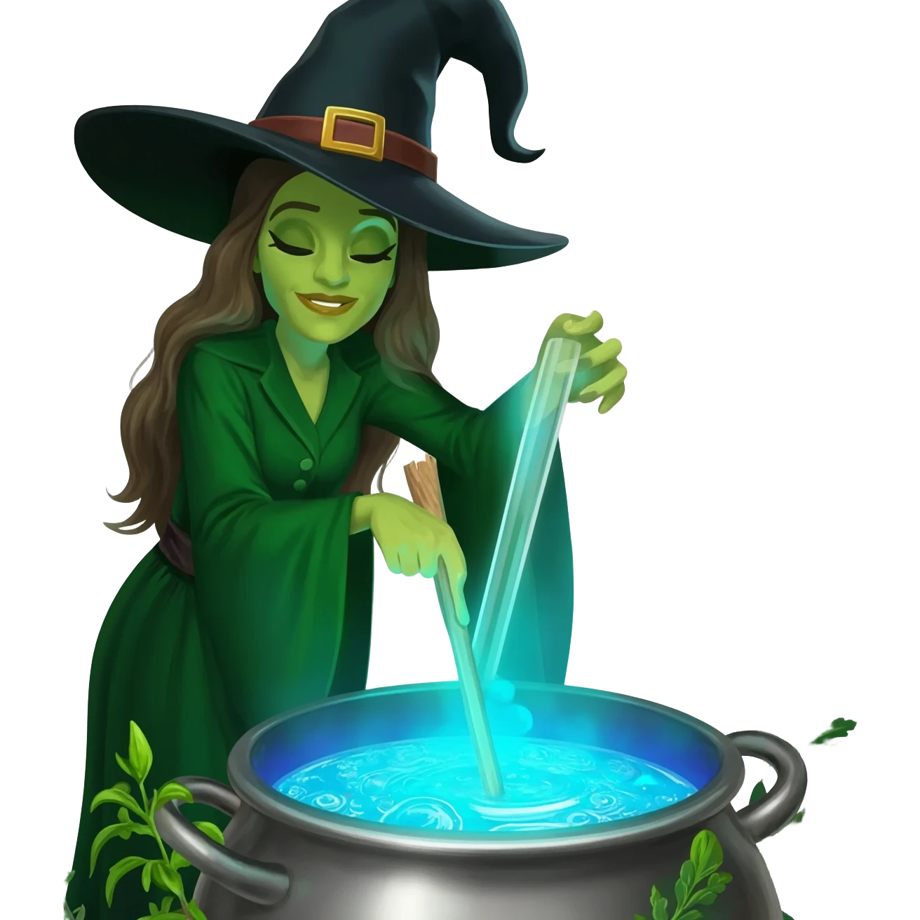 green witch cooking potion emoji