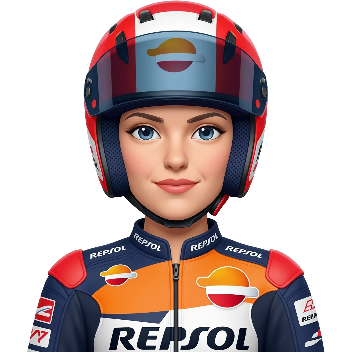 Pembalap Repsol perempuan emoji