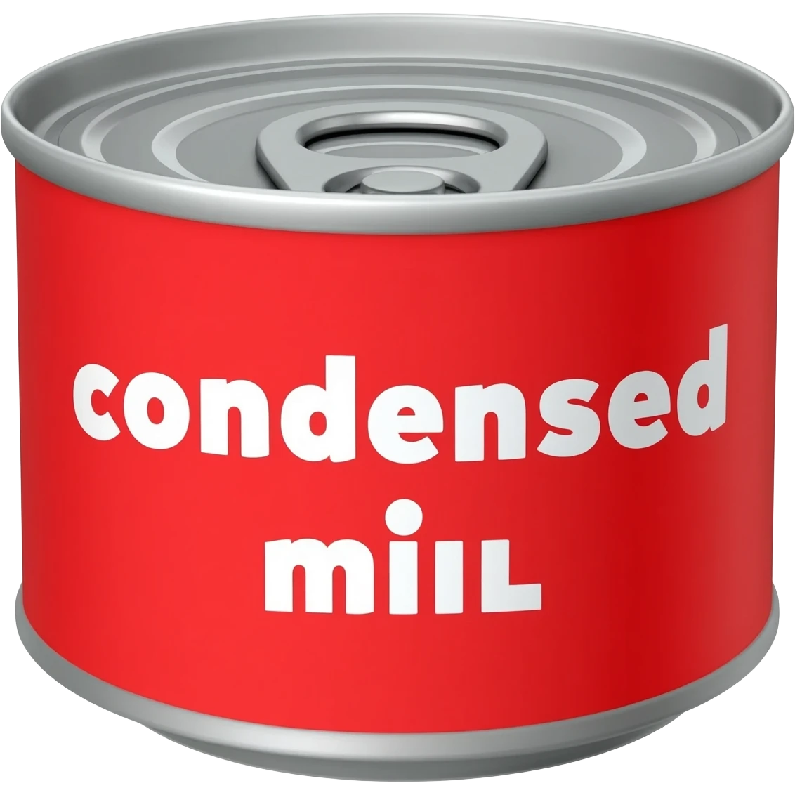 condensed milk in a can with red branded label emoji
