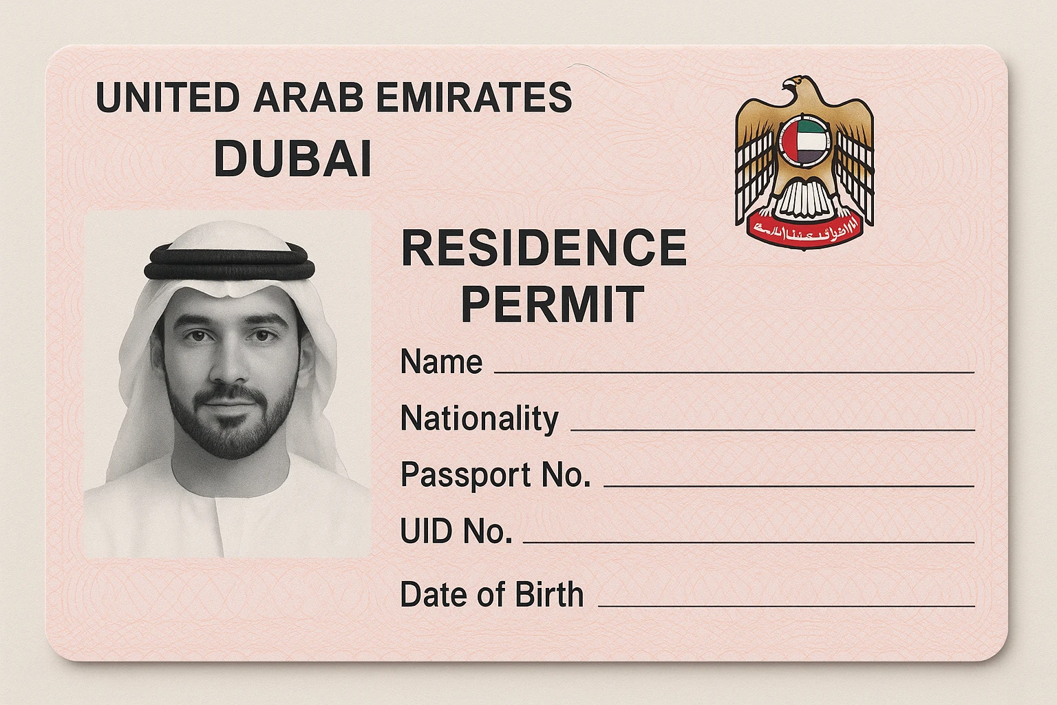 Dubai Residence Permit Card emoji