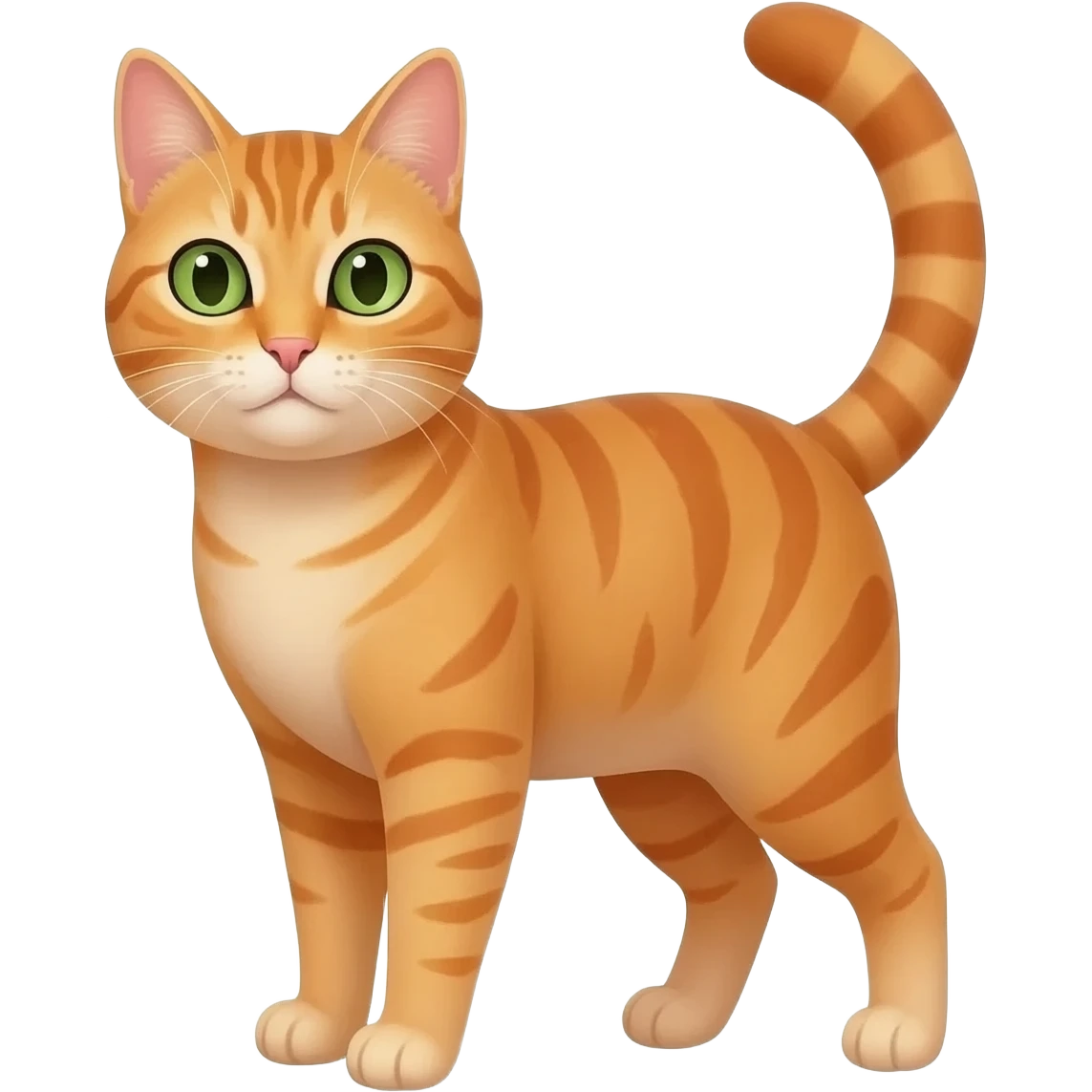 A orange tabby cat with green eyes emoji