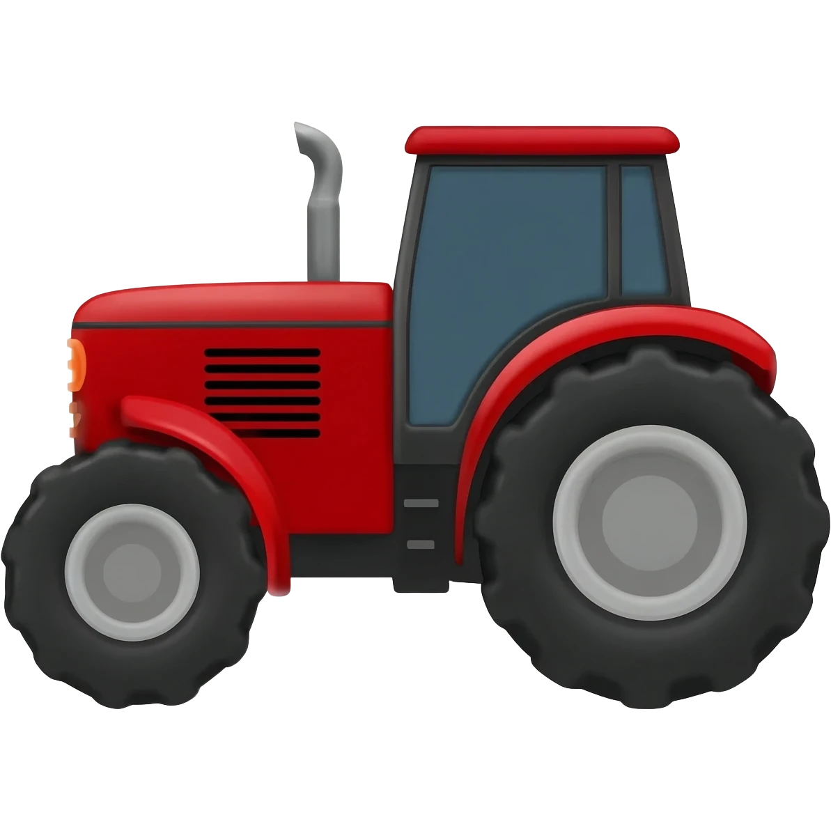 tractor color rojo emoji